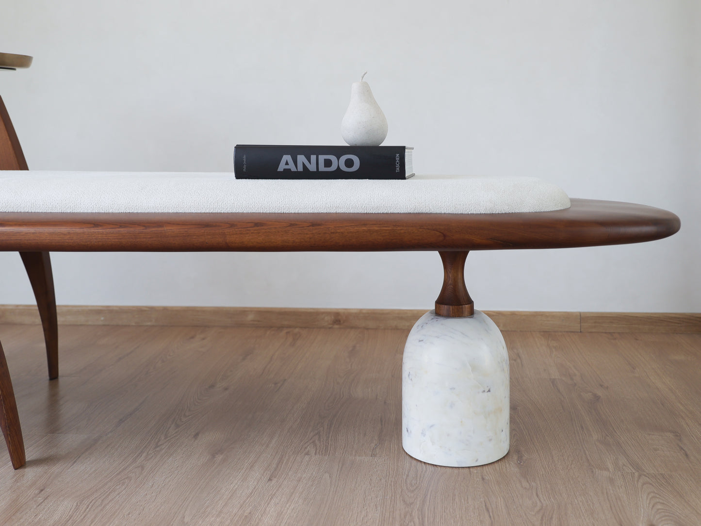 Wooden Marble Bench Couch