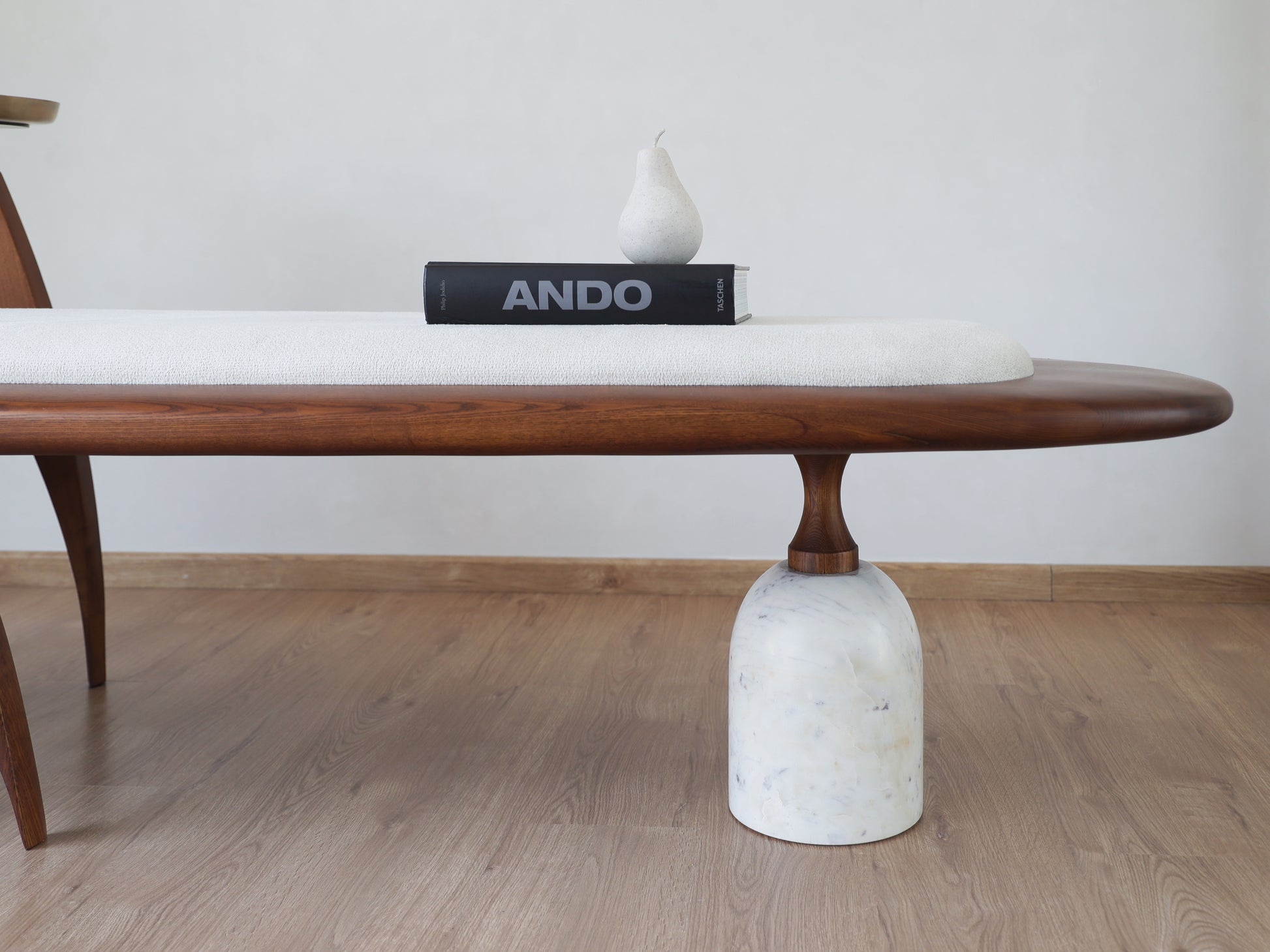 Wooden Marble Bench Couch