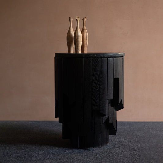 oula modern wooden side table